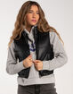 FULL TILT Faux Leather Womens Puffer Vest image number 1