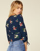 WEST OF MELROSE Short Bud Sweet Navy Womens Top image number 3