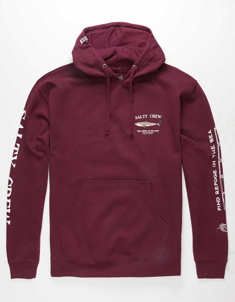 SALTY CREW Bruce Burgundy Mens Hoodie image number 2