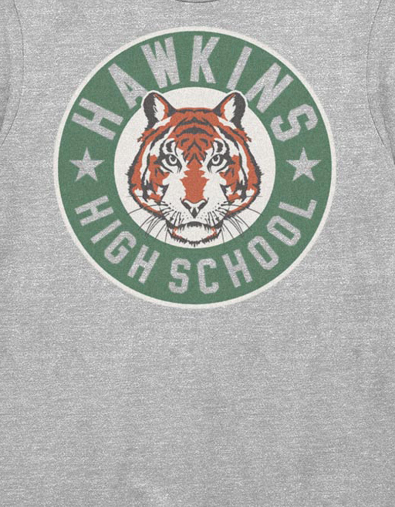 STRANGER THINGS Hawkins High Tiger Emblem Unisex Tee image number 1