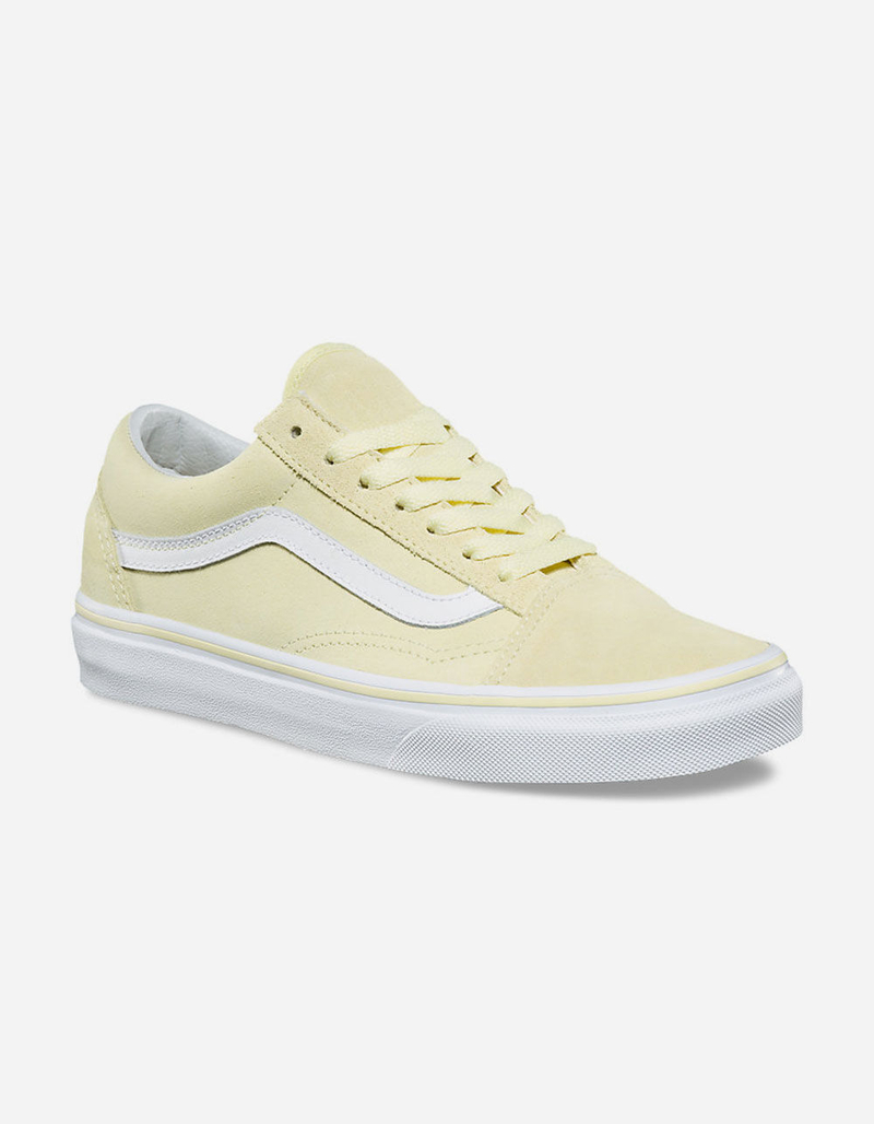 VANS Old Skool Suede Tender Yellow & True White Womens Shoes image number 1