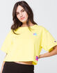 CHAMPION Heritage Yellow Womens Crop Tee image number 1