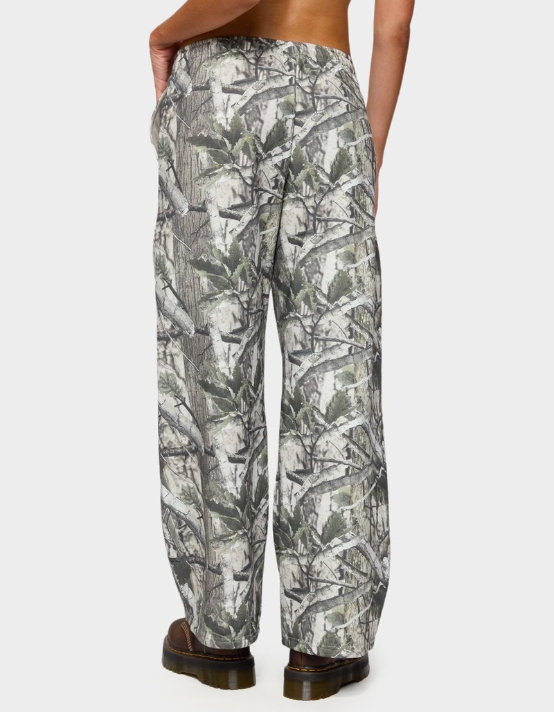 EDIKTED Camo Straight Leg Sweatpants image number 2
