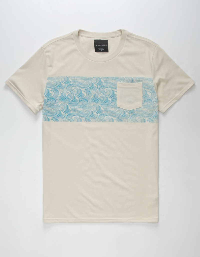 BLUE CROWN Rough Seas Mens Pocket Tee image number 0