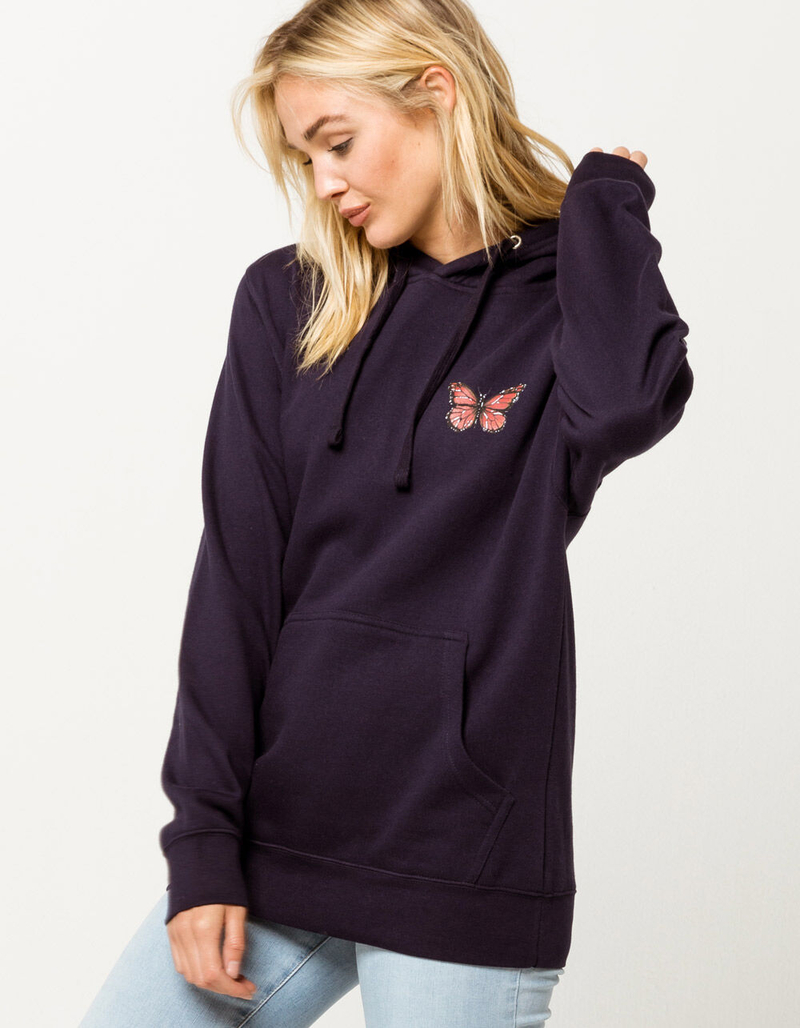 FULL TILT Butterfly Back Hit Navy Womens Hoodie image number 2