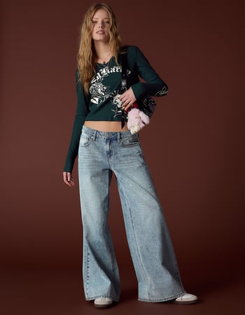 RSQ Womens Low Rise Baggy Jeans Primary Image