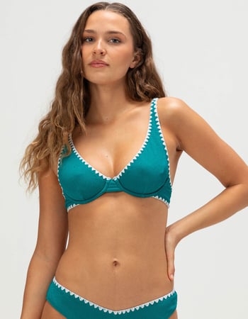 FULL TILT Textured Underwire Bikini Top Alternative Image