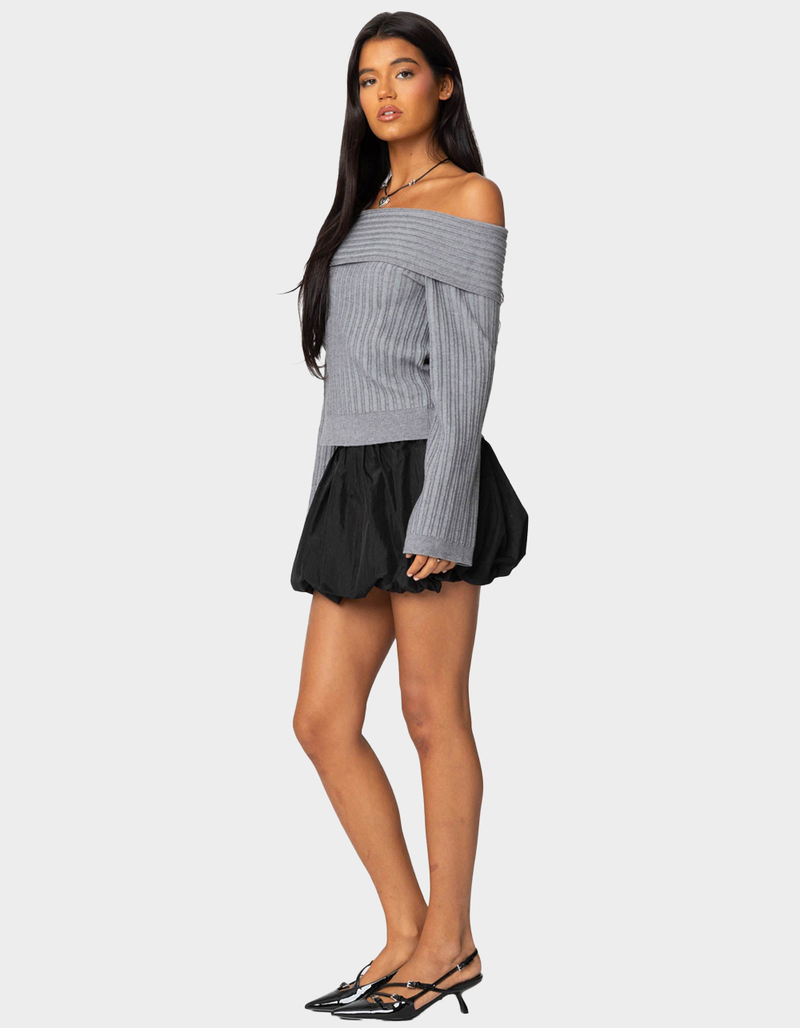 EDIKTED Brandy Fold Over Ribbed Sweater image number 4