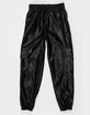 EYESHADOW Faux Leather Girls Elastic Waist Cargo Pants image number 1