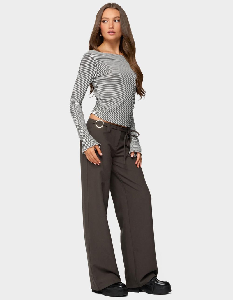 EDIKTED Raphael Tie Belt Pants image number 3