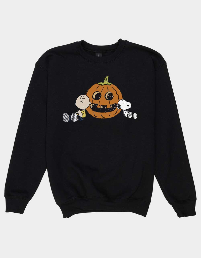 PEANUTS Pumpkin Face Unisex Kids Crewneck Sweatshirt image number 0