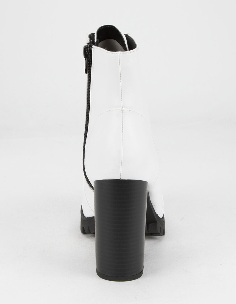 SODA Lace Up Womens Heeled Booties image number 3