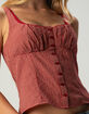 RSQ Womens Button Front Cami image number 2