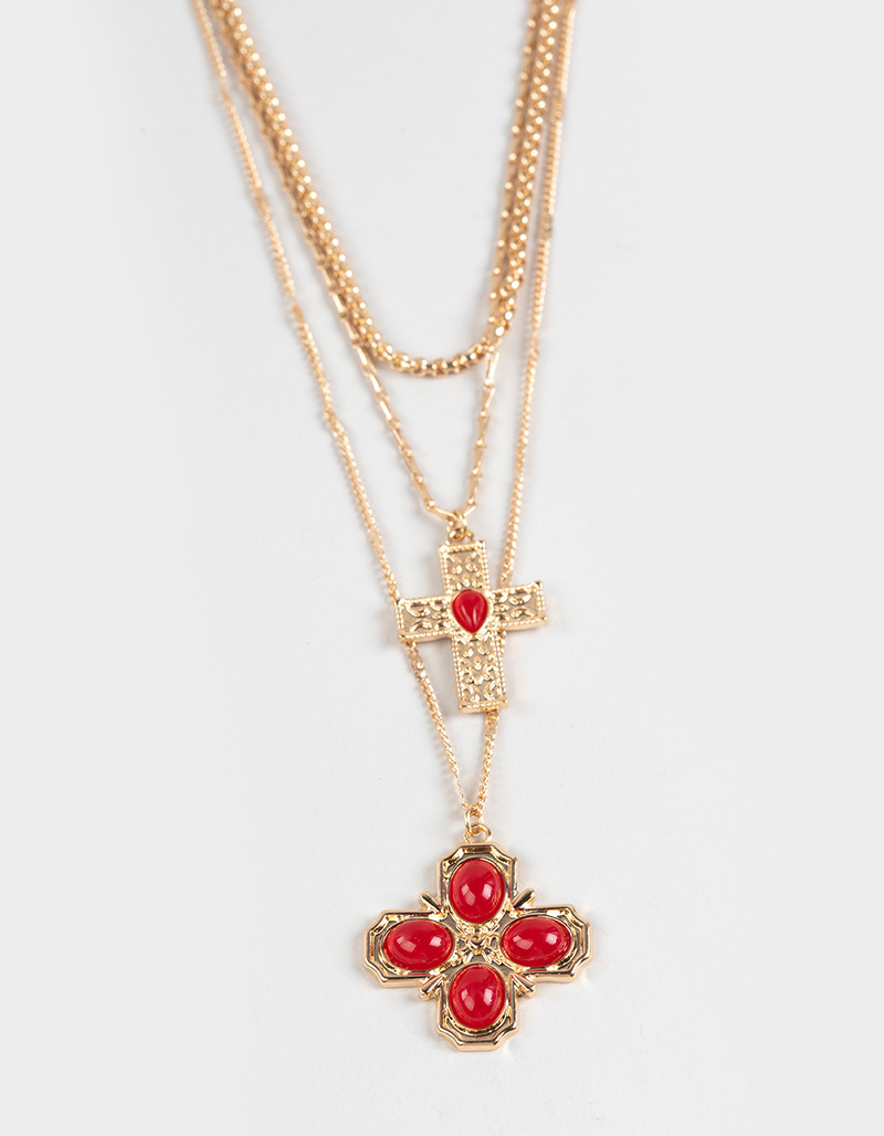 FULL TILT Cross Layered Necklace image number 2