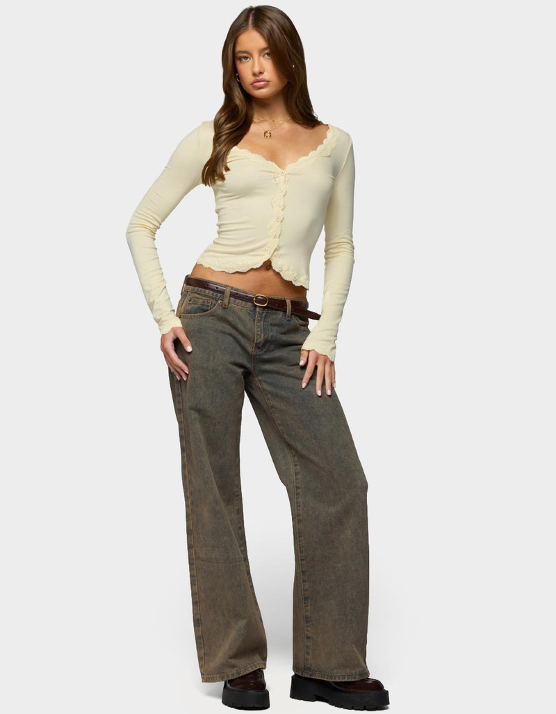 EDIKTED Gayle Lacey Button Up Top image number 3