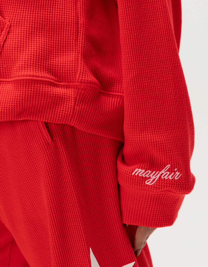 THE MAYFAIR GROUP You're A Star Womens Oversized Waffle Knit Hoodie image number 4