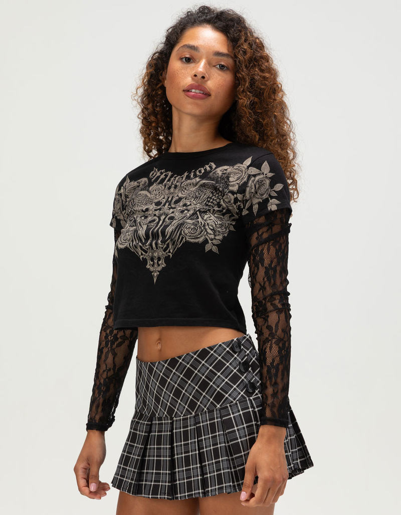 AFFLICTION Rumination Womens Long Sleeve 2fer Tee image number 2
