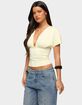 EDIKTED Flutter Plunging V-Neck Top image number 2