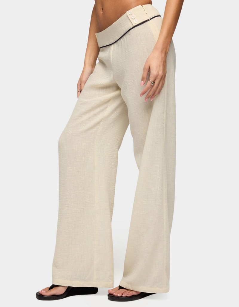 EDIKTED Dorine Contrast Woven Pants image number 1