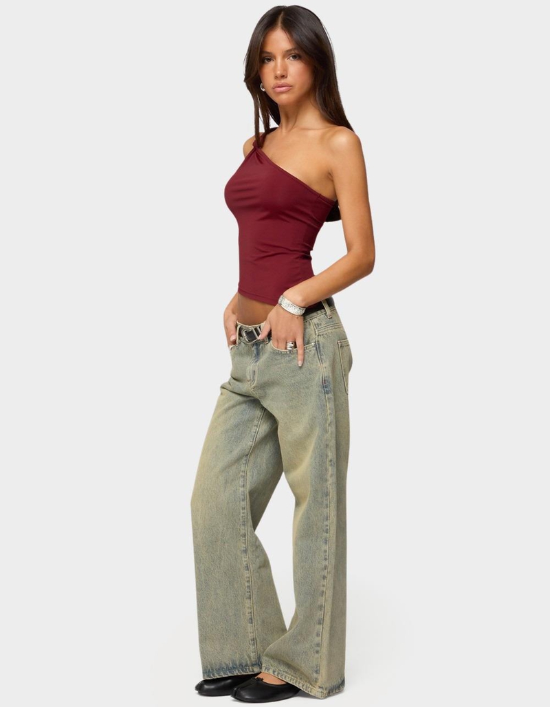 EDIKTED Knotted One Shoulder Asymmetric Top image number 3