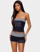 EDIKTED 76 Stripey Fold Over Tube Top image number 1