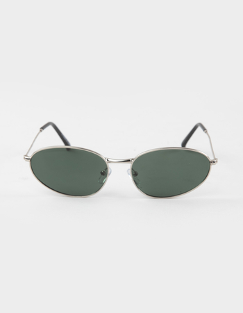 RSQ Angular Oval Metal Sunglasses Alternative Image
