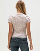 RSQ Womens 92 Camo Leaf Baby Tee image number 4