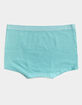 FULL TILT Seamless Rib Teal Blue Boyshorts image number 2