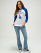 TINY TURNIP Los Angeles Dodgers Womens Raglan Tee image number 2