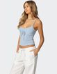 EDIKTED Tova Striped Scoop Tank Top image number 3