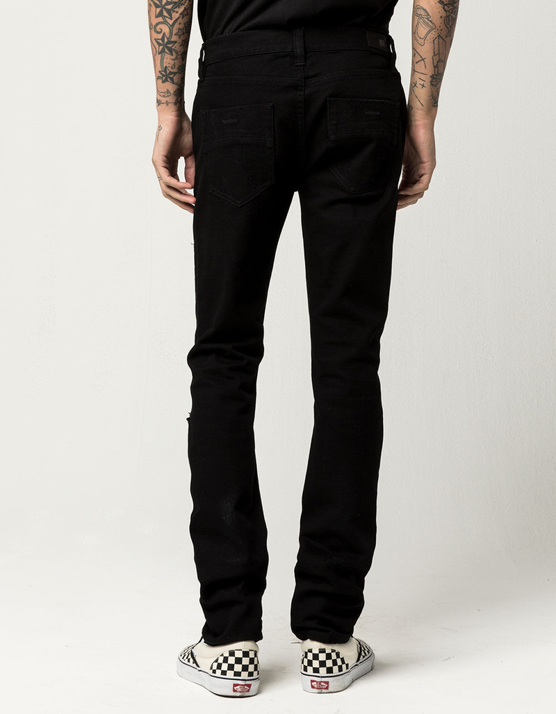 RSQ Seattle Mens Skinny Tapered Ripped Jeans image number 3