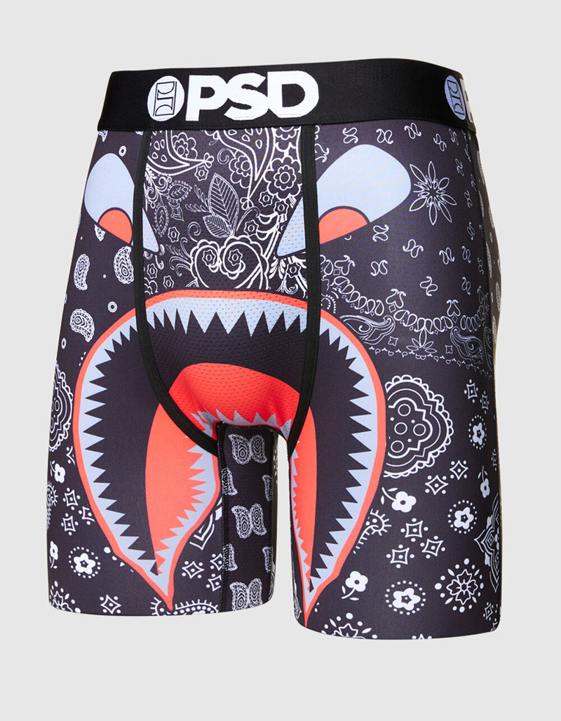 PSD Black Bandana Mens Boxer Briefs image number 1
