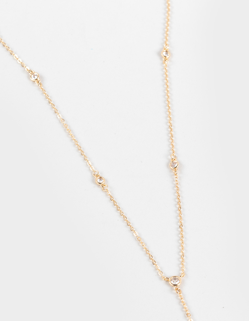 FULL TILT Rhinestone Lariat Necklace image number 3