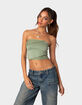 EDIKTED Lace Patchwork Womens Tube Top image number 1