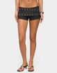 EDIKTED Gabrielle Grommet Wrap Denim Shorts image number 1