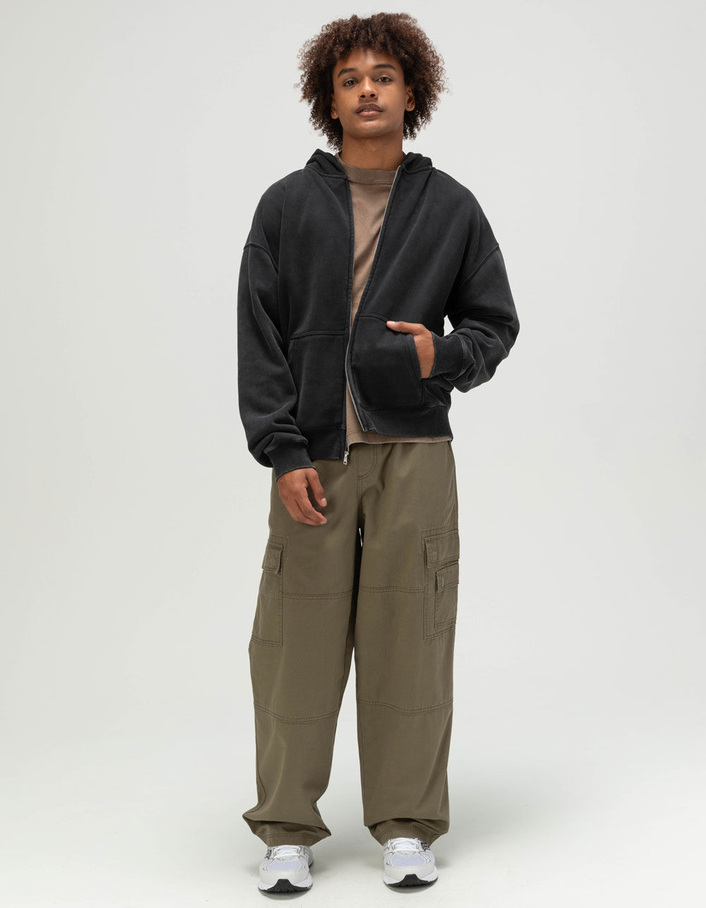 トップス QP RSQ Mens Oversized Zip-Up Hoodie - BLACK | Tillys