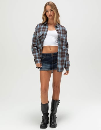 ACOA Womens Oversized Flannel Alternative Image