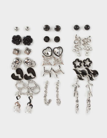 FULL TILT 20 Pack Punk Heart Sword Butterfly Earrings Primary Image