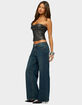EDIKTED Izara Studded Faux Leather Corset image number 4