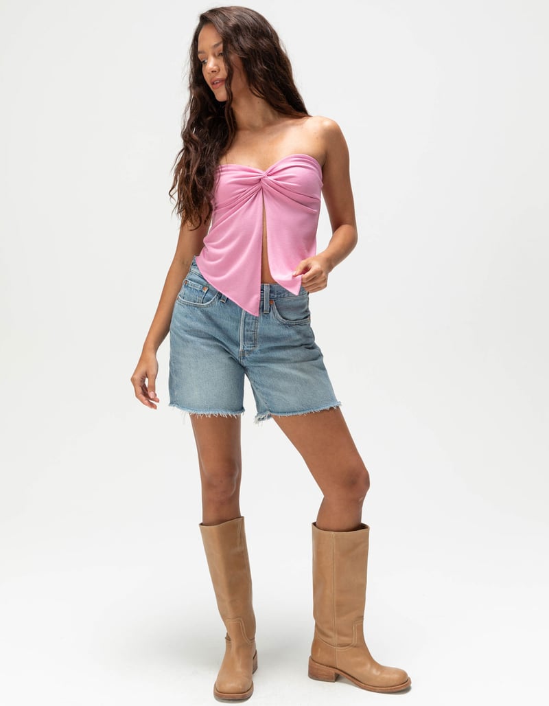 FULL TILT Twist Womens Flyaway Tube Top image number 1
