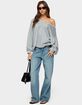 EDIKTED Raelynn Washed Low Rise Jeans image number 5