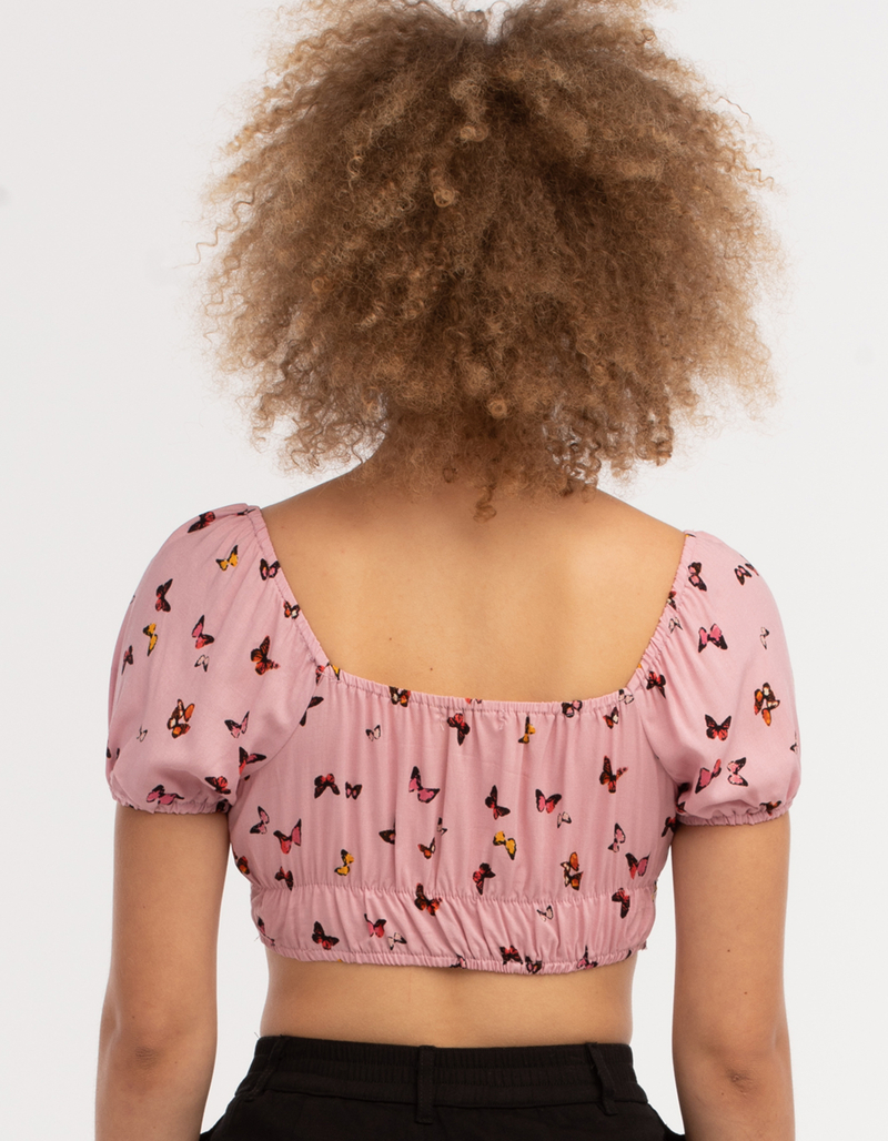 LIBERTY LOVE Womens Butterfly Tie Back Top image number 2