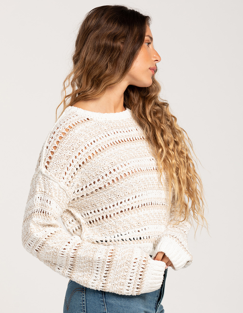 RSQ Stripe Open Knit Womens Pullover Sweater image number 1