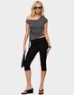 EDIKTED Asymmetric Off Shoulder Wrap Top image number 5