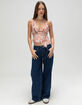 FULL TILT Mesh Hanky Womens Halter Top image number 2