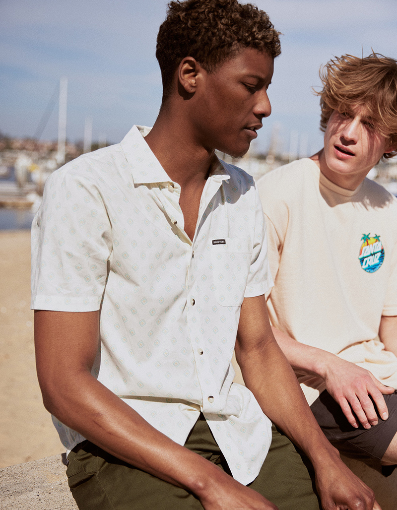BRIXTON Charter Print Mens Button Up Shirt image number 4