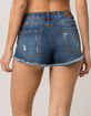 RSQ Venice Mid Rise Womens Ripped Denim Shorts image number 3