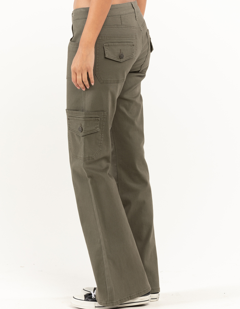 RSQ Womens Low Rise Cargo Flare Pants image number 2