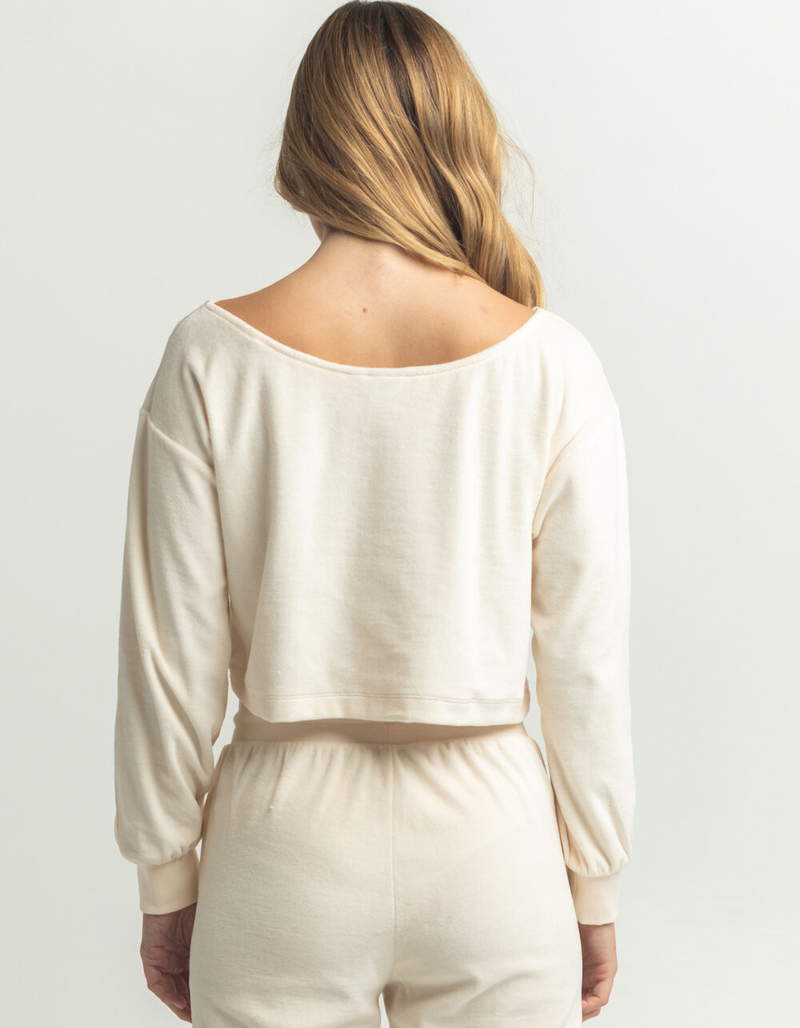 ADIDAS Velour Off Shoulder Top image number 2