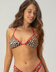 DAMSEL Leopard Triangle Bikini Top image number 1